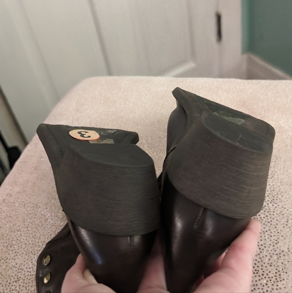 Lucky Brand brown ankle cowboy boots Womens 6 NWOT - Picture 7 of 11